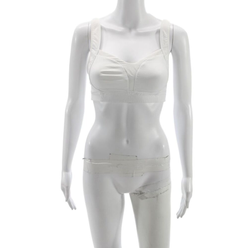 Lululemon Womens Mesh Inset Sports Bra White Size 34 C